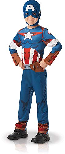 Rubie's 640832S - Disfraz infantil oficial de Marvel Avengers Capitán América, talla única , color/modelo surtido