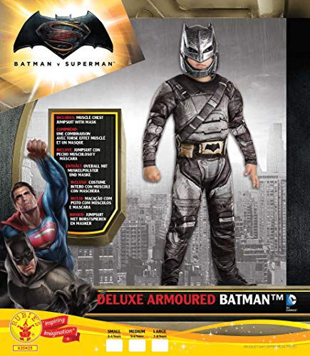 Rubies Batman Armour - Batman vs Superman amanecer de Justicia - Disfraz Infantil - Medio - 116cm - Edad 5-6