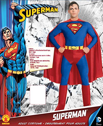 Rubies Costume Co Adult, Disfraz de Superman para hombre, azul, talla L