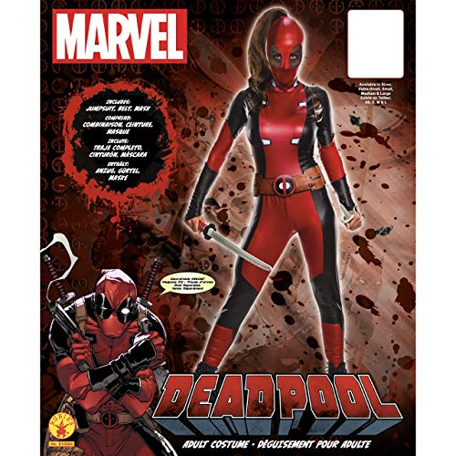 Rubies - Disfraz de Deadpool para Mujer Multicolor Large