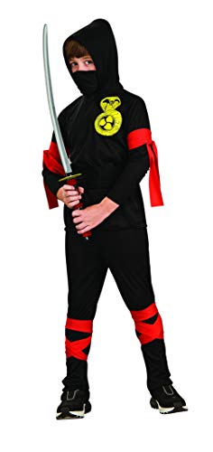 Rubie's - Disfraz de ninja para niños, color negro, 3-4 años (12109-S)