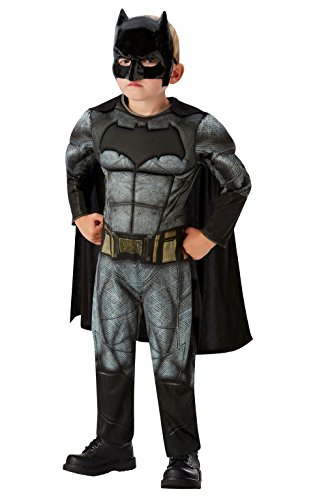 Rubies Disfraz oficial de Batman de la Liga de la Justicia de DC para niños de 9 a 10 años, altura de 140 cm