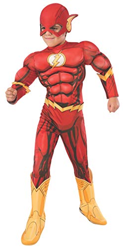 Rubies - Disfraz oficial de DC Superhero The Flash Deluxe para niños de 8 a 10 años