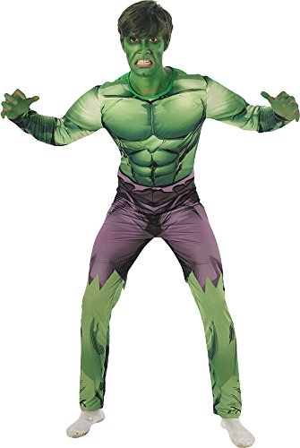Rubie's - Disfraz oficial de Marvel Hulk Deluxe, para adulto, tamaño estándar
