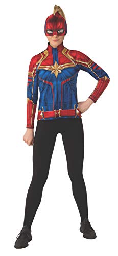 Rubies - Disfraz Oficial del Capitán Marvel Hero Kit, Camiseta y Diadema para Mujer Adulta