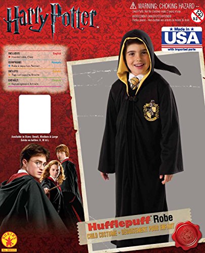Rubies Disfraz oficial para niños casa Hufflepuff de Harry Potter, disfraz para niños y niñas para el día mundial de la lectura