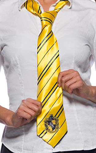 Rubies Oficial Harry Potter Hufflepuff - Corbata de lujo, accesorio para disfraz para adultos y niños, talla única para 6 años