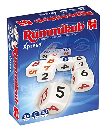 Rummikub Xpress - Juegos de dados (Interior, Cube (6 sides), 10 min, 7 año(s), Niños, Multicolor)