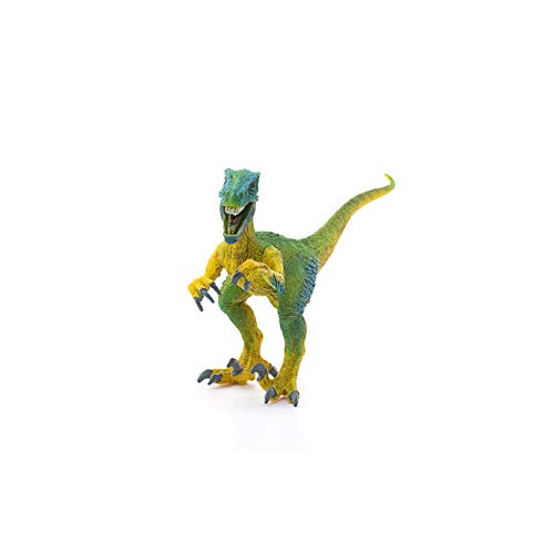 Schleich- Figura dinosaurio Velocirráptor, Color verde, 10,3cm