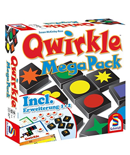 Schmidt Spiele 49309 Qwirkle Mega Pack - Juego de Mesa, Multicolor (Idioma español no garantizado)