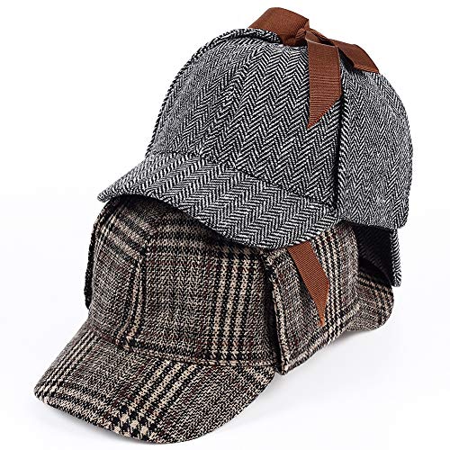 Sherlock Holmes Detective Sombrero Cosplay Accesorios Boinas Hombres Mujeres Dos Brims Boina Sombrero De Cazador