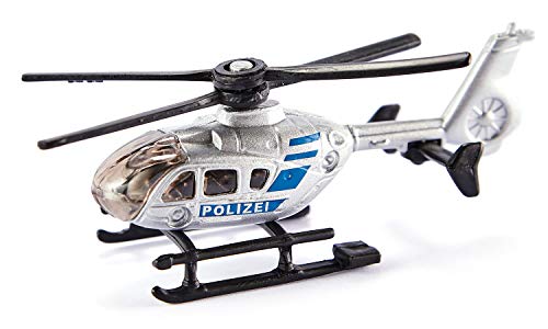 SIKU 0807, Helicóptero de policía, Metal/Plástico, Plateado, Rotores giratorios