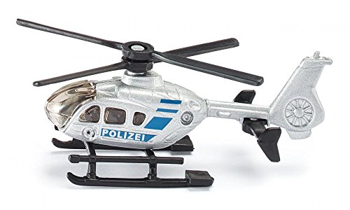 SIKU 0807, Helicóptero de policía, Metal/Plástico, Plateado, Rotores giratorios