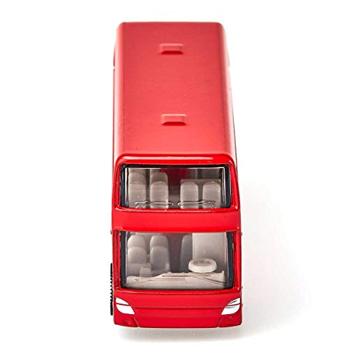 SIKU 1321, Autocar de dos plantas, Metal/Plástico, Rojo, Vehículo de juguete para niños