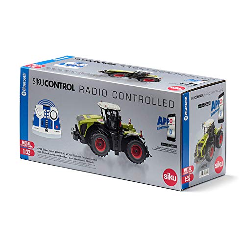 Siku 6794, Claas Xerion 5000 TRAC VC Tractor, Verde, Metal y plástico, 1:32, Control Remoto, Incluye Control Remoto por Bluetooth, Control Mediante aplicación Posible
