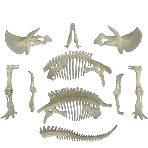 Sisyria Dinosaurio Fósiles Arqueológica Excavación Juguetes,Kit Excavación Fósiles Esqueleto Dinosaurio con Cincel Martillo Yeso Cepillo Limpieza Esqueleto Dinosaurio para Niños