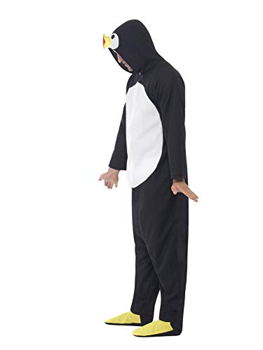 Smiffys-23632XL Disfraz de pingüino, con Traje Entero con Capucha, Color Negro, XL-Tamaño 46"-48" (Smiffy'S 23632XL)