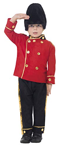 Smiffy's-26859M Disfraz de Guardia Alto, con Top, Pantalones y Gorro, Color Rojo, One Size (26859M)