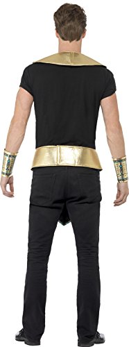 Smiffys-41556 Kit Egipcio, Dorado, con Cuello, brazaletes y cinturón, Color Oro, Tamaño único (Smiffy'S 41556)