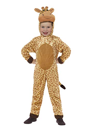 Smiffy's-44421M Disfraz de jirafa, con mono con capucha y cola, color marrón, M-Edad 7-9 años (44421M)