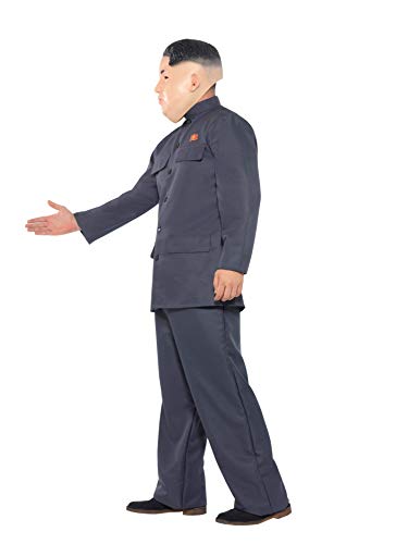 Smiffys-47203XL Disfraz de dictador, con pantalones y chaqueta, color gris, XL-Tamaño 46"-48" (Smiffy's 47203XL)