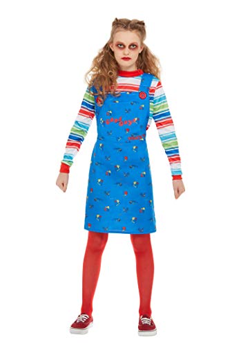Smiffys 82006M - Disfraz de Chucky con licencia oficial, para niña, talla M, 7-9 años