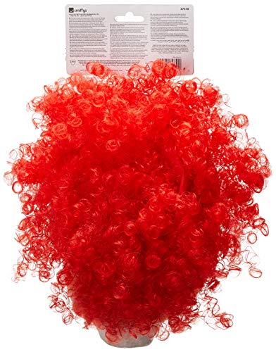 Smiffys- Careta de payaso aterrador, Para la cabeza, espuma de látex, Color blanco y rojo, Tamaño único (Smiffy's 35710) , color/modelo surtido