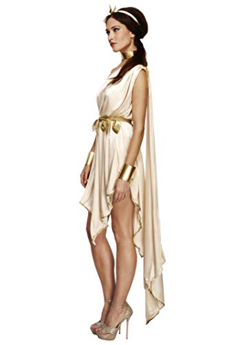 Smiffys Disfraz Fever de diosa, transparente, con vestido, cinturón, muñequeras, gargantilla y complemento para el pelo
