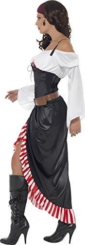 Smiffys- Espadachín sensual, negro, con top, falda y cinturón, Color, L - EU Tamaño 44-46 (Smiffy's 38062L) , color/modelo surtido