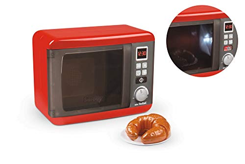 Smoby- Tefal - Microondas electrónicas, accesorios de cocina para niños a partir de 3 años, Color rojo, gris, plateado. (7600310586WEB) , color/modelo surtido