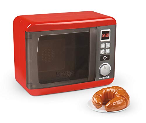 Smoby- Tefal - Microondas electrónicas, accesorios de cocina para niños a partir de 3 años, Color rojo, gris, plateado. (7600310586WEB) , color/modelo surtido