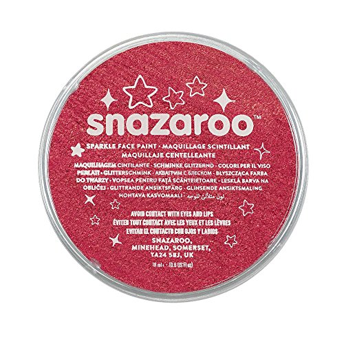 Snazaroo- Chispa Pintura facial y Corporal, 18 ml, Color rojo nacarado, 18ml Topf (Colart 1118550)