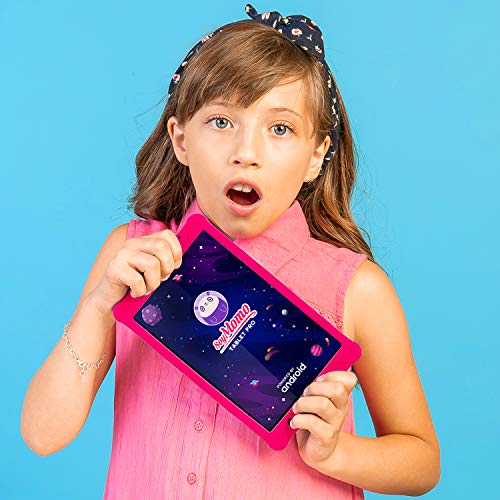 SoyMomo Tablet Pro - Tablet Infantil con Control Parental e Inteligencia Artificial | Tablet para niños con WiFi Bluetooth 8 Pulgadas 32GB ALM. 2GB RAM Cámara | Tablet niños con Funda (Rosa)