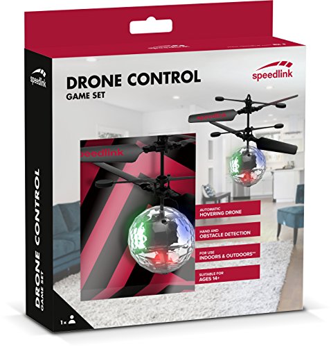 Speedlink RC Flying Ball Helicopter flight Drohnen Balance Game – Drone Control Game Set (Colourful Light with 4 LEDs – Depth Detection Infrared Sensor/Multi Coloured