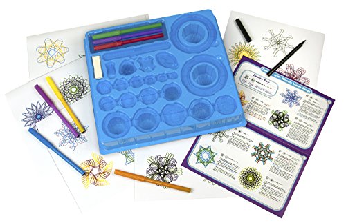 Spirograph 41235 - Kit de herramientas de dibujo geométrico incluye + 30 accesorios y 8 bolígrafos para mayores de 8 años, Toy Factory (versión en español)