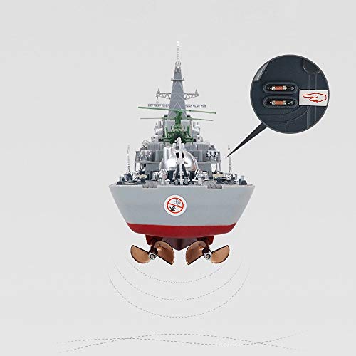 SSBH China Tipo 956E Destructor de Hangzhou, barco de control remoto eléctrico para niños de gran tamaño, modelo militar de juguete de batalla de aviación militar, barcos recargables y buques de guerr
