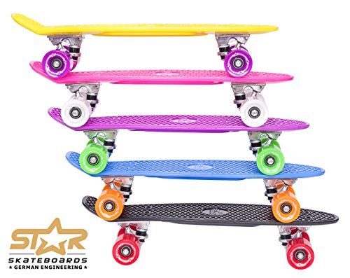 Star-Skateboards - 60-RT-01-PLBY - Caribbean and Glam Berry - Monopatín, Color Turquesa