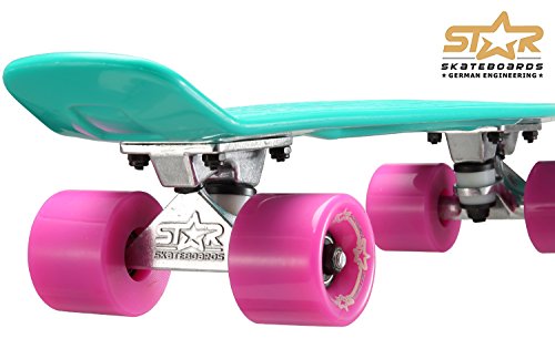Star-Skateboards - 60-RT-01-PLBY - Caribbean and Glam Berry - Monopatín, Color Turquesa