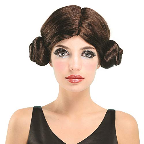 Star Wars Space Princess Leia Leah Wig Fancy Dress (peluca)