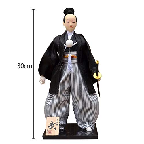 Stephen Statues & Sculptures - 30cm Traditional Japanese Samurai Ninja Figurines Statues Japanese Dolls Ornaments Sushi Restaurant Home ation Gifts - by 1 PCs