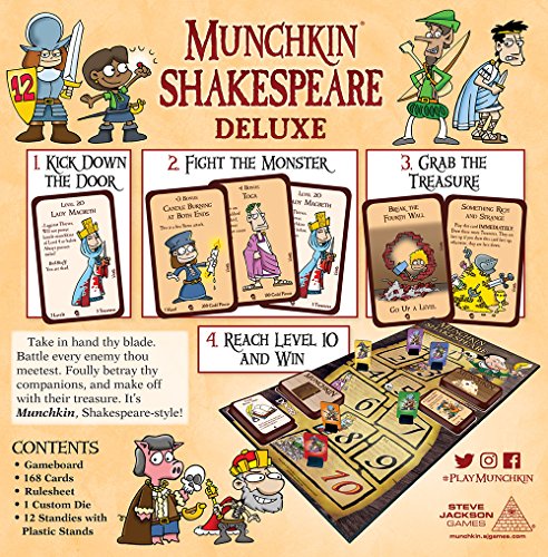 Steve Jackson Games SJG01564 Munchkin Shakespeare Deluxe - Juego de Mesa (edición en inglés)
