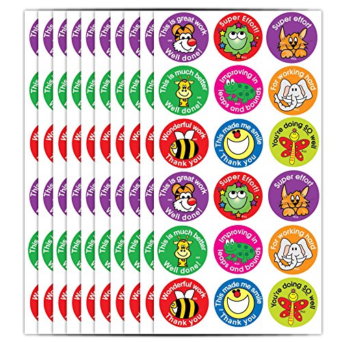 Sticker Solutions DBS175 - Etiquetas para niños (frases de recompensa en forma circulares)