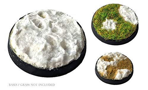 Stonehaven Miniaturas de nieve artificial, base de calidad maestra y paisaje rebaño – añade textura realista y detalle – para miniaturas de juego de guerra de 28 mm – Fabricado en Estados Unidos