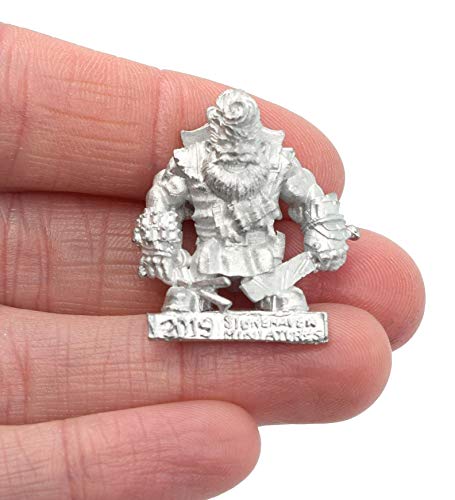 Stonehaven Miniaturas de Peluquero Enano Masculino en Miniaturas, 100% Metal Peltre, 26 mm de alto, (para juegos de guerra de mesa de 28 mm) – Fabricado en Estados Unidos