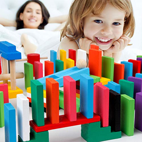 SUPVOX Dominó para niños Dominó Set de 120 piezas de dominó a granel palillos de recogida de bloques de construcción de juguete