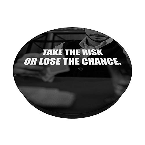 Take The Risk Lose The Chance Retro Poker Card Player Gift PopSockets Agarre y Soporte para Teléfonos y Tabletas