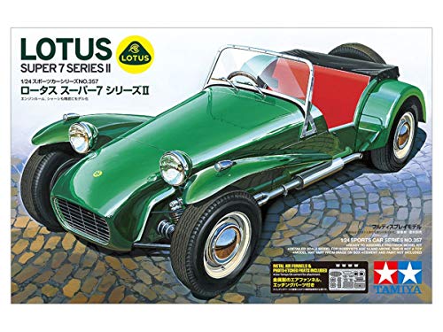 Tamiya Serie II-Maqueta de Juguete, Escala 1:24, Modelo Lotus Super 7, sin Pintar (24357-000)