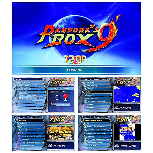 TAPDRA Pandora's Box 9 1660 en 1 Multi Game Jamma Board Salida VGA - Arcade Machine Jamma Accessories Kit de bricolajeSupport LCD y CRT