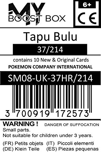 Tapu Bulu (Tokotoro) 37/214 Holo Reverse - #myboost X Sun & Moon 8 Lost Thunder - Coffret de 10 Cartes Pokémon Aglaises