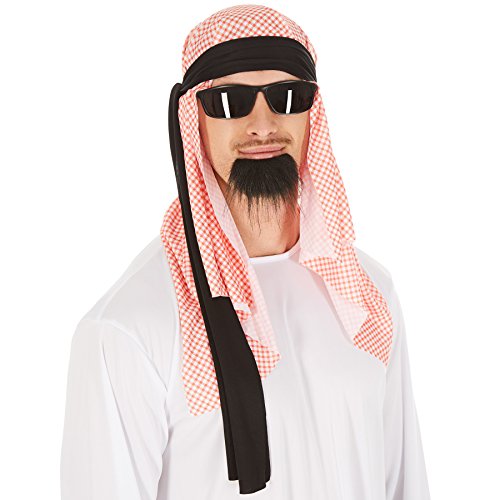 TecTake dressforfun Disfraz para Hombre Jeque Arabe | Capa Elegante y Lujosa y Sombrero con Cordel | Incl. Barba Adhesiva (S | No. 301030)